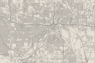 St Paul Minnesota City Street Map Black and White Series Mixed